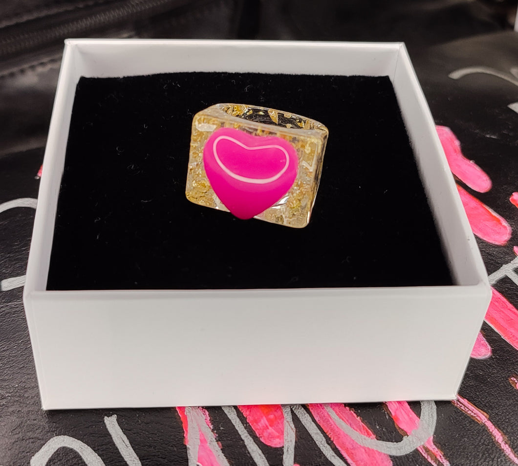 Anello Cuore rosa